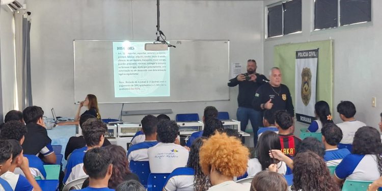 PREVENÇÃO  Polícia Civil realiza palestras sobre drogas e crimes cibernéticos em escolas e instituições de Boa Vista
