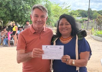 Líder indígena Telma Taurepang se filia ao Progressistas durante evento em Boa Vista