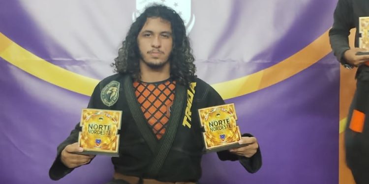Roraimense Thiago Oliveira é ouro duplo na Copa Norte-Nordeste de Jiu-jitsu