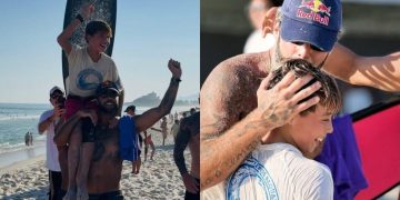 Tal pai, tal filho: herdeiro de Pedro Scooby conquista 1º ouro no surfe
