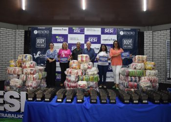 Mais de 1,5 tonelada de alimentos arrecadados na 2ª Corrida Nacional do SESI são entregues a instituições sociais nesta sexta-feira